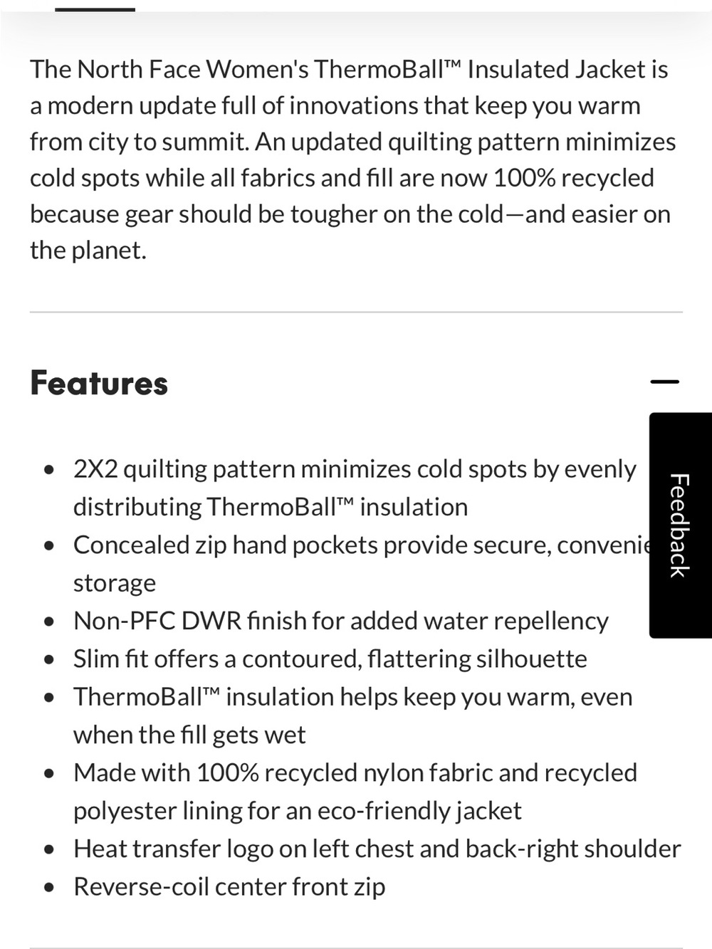 The North Face Women's ThermoBall Eco 2.0 Jacket - Picture 11 of 11